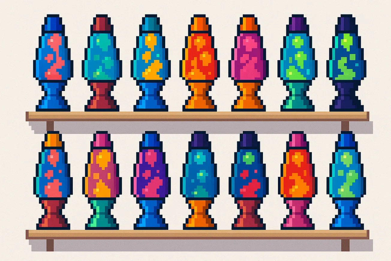 Un mur de lampes à lave pour la sécurité